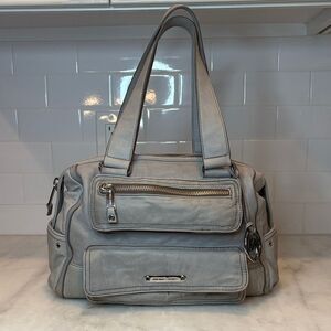 Michael Kors Bag Purse Handbag Leather Chrissi Soft Medium Satchel Shoulder Bag